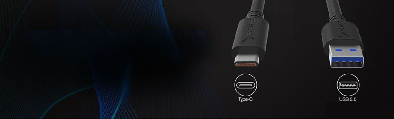 SABRENT CB-C6X6 6-Pack 22AWG Premium 6ft USB-C to USB A 2.0 Cables 